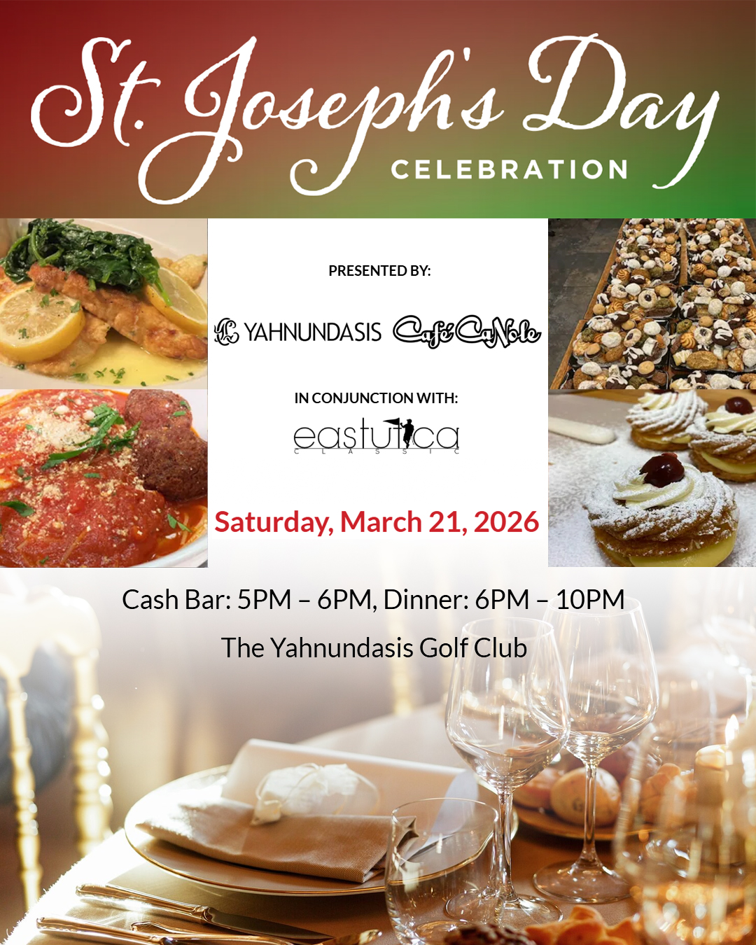 St. Joseph’s Day Dinner                                                                                                                                                                                                                                                                                   