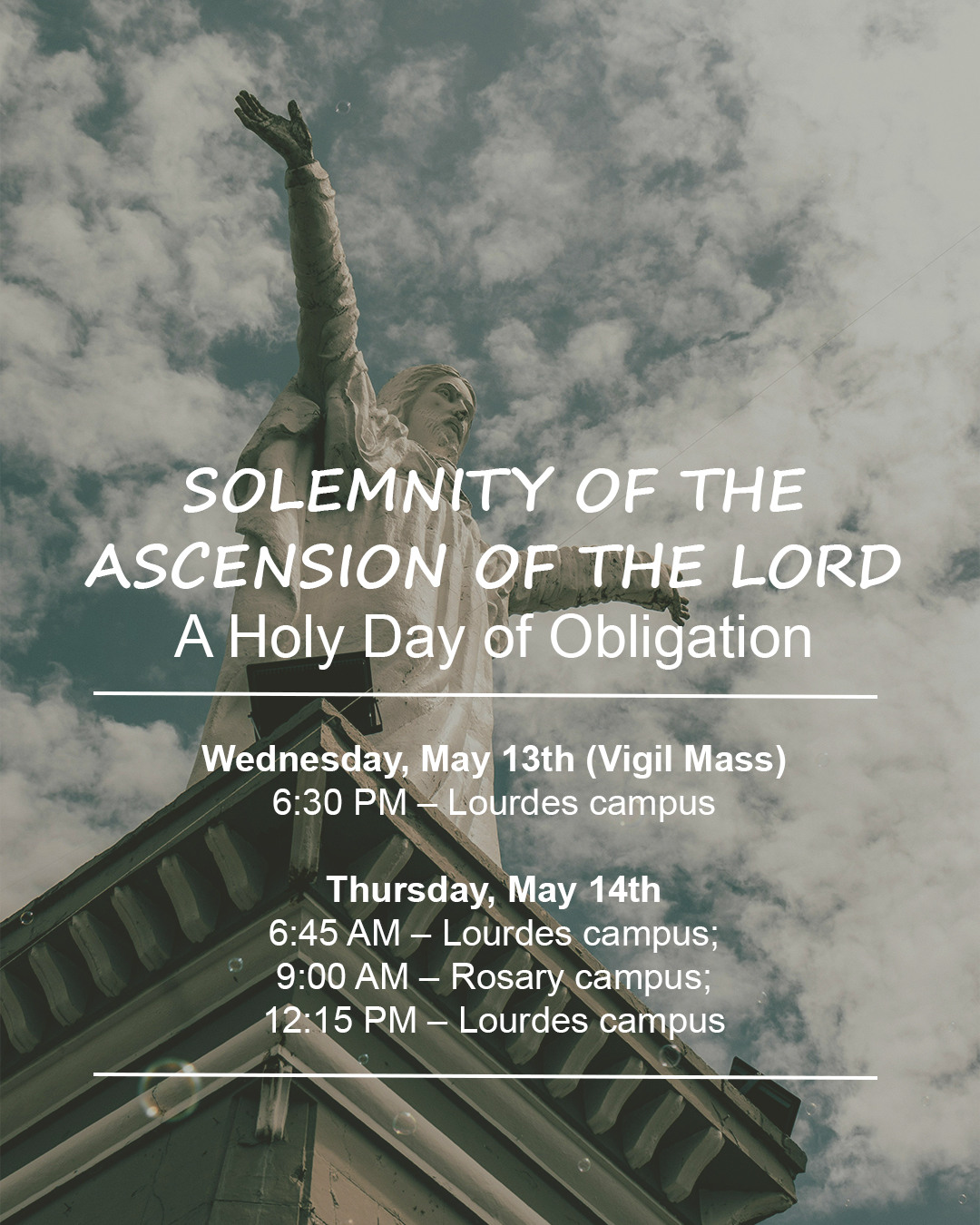 Solemnity of the Ascension of the Lord                                                                                                                                                                                                                                                                      