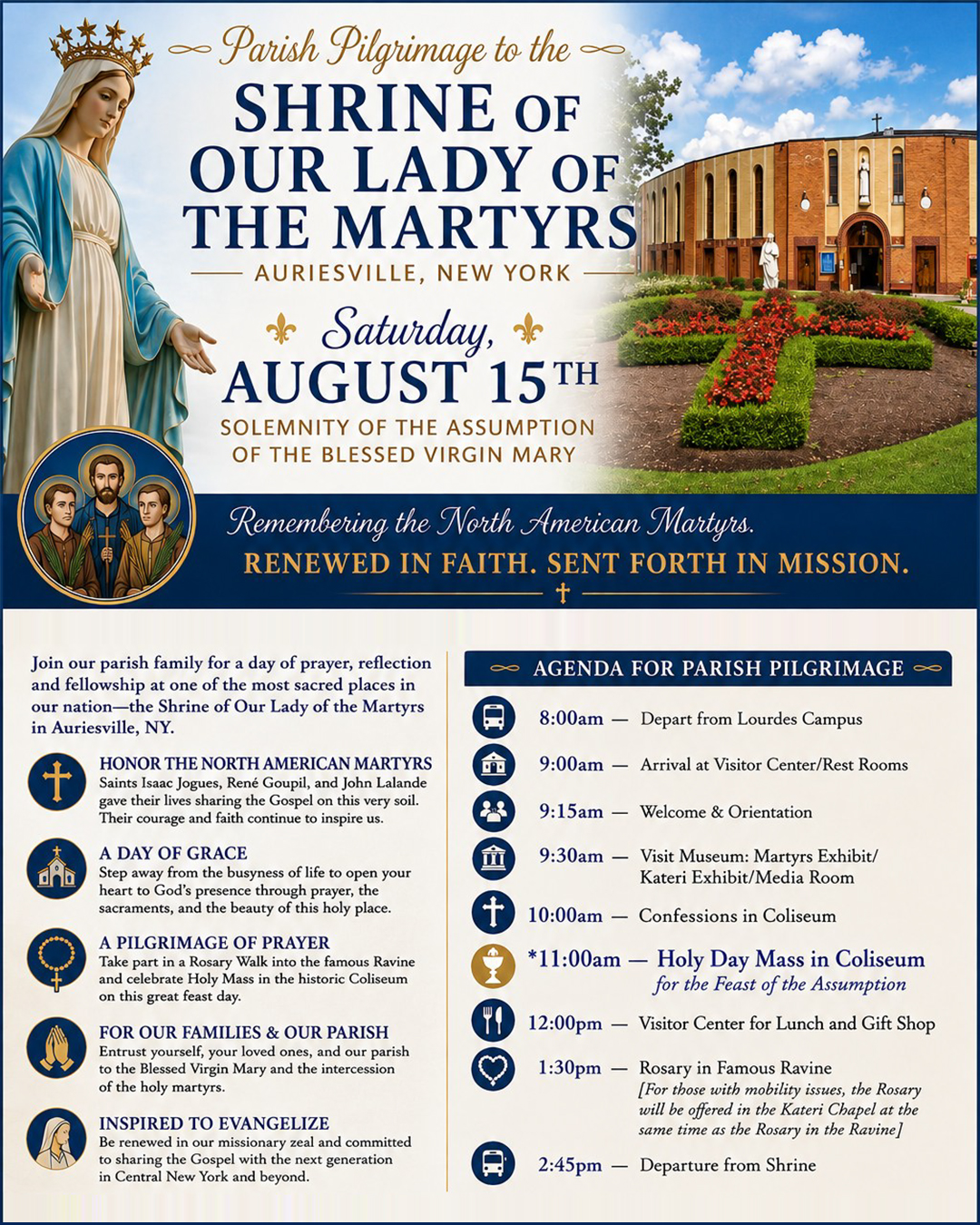 Parish Pilgrimage to the Shrine of Our Lady of the Martyrs