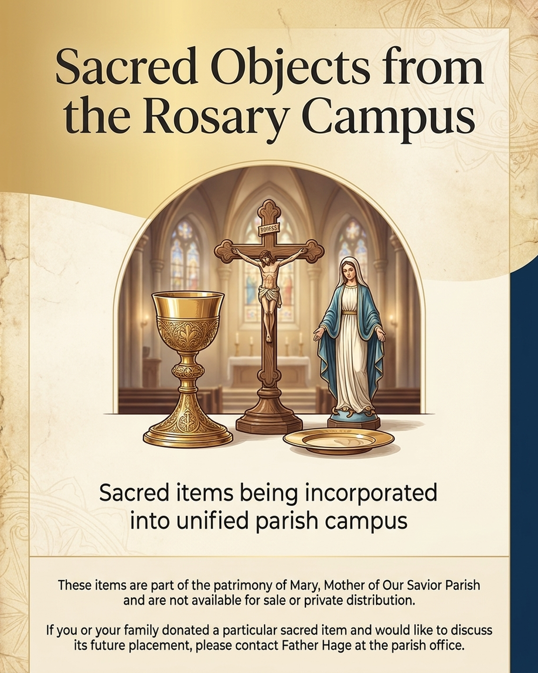 Sacred Objects from the Rosary Campus